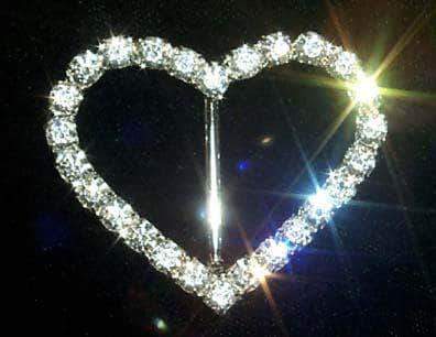 #12174C Rhinestone Heart Buckle