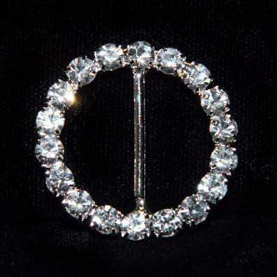 #12895 - Round 1.25" buckle (Limited Supply) Buckles & Slides Rhinestone Jewelry Corporation