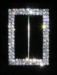 #6583 - Tall Rectangle Buckle (Limited Supply) Buckles & Slides Rhinestone Jewelry Corporation