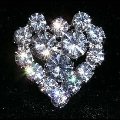 #14631 - Large Heart Buttons (Limited Supply) Buttons - Other Shapes Rhinestone Jewelry Corporation