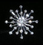 #15322 - Star Burst Approx 1.25" Button - Silver Plated