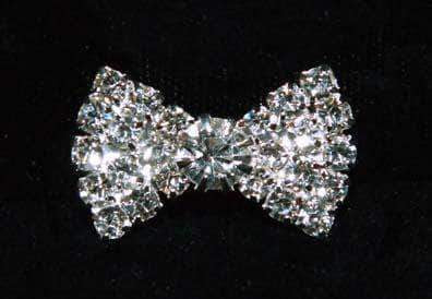 #15980 - Small Rhinestone Bow Button 1 x 5/8