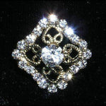Square Filigree Button #13262 - Gold Plated (Limited Supply)