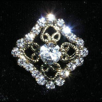 Square Filigree Button #13262 - Gold Plated (Limited Supply)