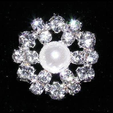 #14045 Pearl Center Burst Button