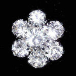 #14053 Dainty Snowflake Button (Limited Supply) Buttons - Round Rhinestone Jewelry Corporation