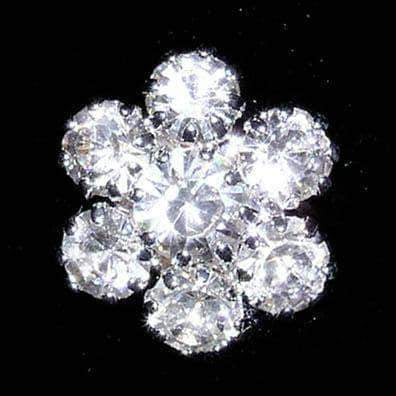 30pcs Delicate Snowflake Rhinestone​ Buttons DIY Sewing Buttons Clothing  Rhinestone Button Decors