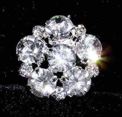 #14060 Small Cluster Button (Temporary Sale) Buttons - Round Rhinestone Jewelry Corporation