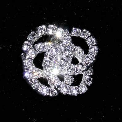 Buttons - Round #1950SM - 4 Ring Loveknot Button - Small