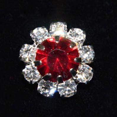 9/16" Rosette Button - #1215 Siam Silver (July) (Limited Supply)