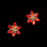 Christmas Jewelry #17306- Poinsetta Earrings