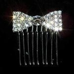 #12700 Small Bow Comb Combs Rhinestone Jewelry Corporation