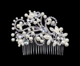 #16558 - Floral Breeze Comb Side Hair Comb Combs Rhinestone Jewelry Corporation