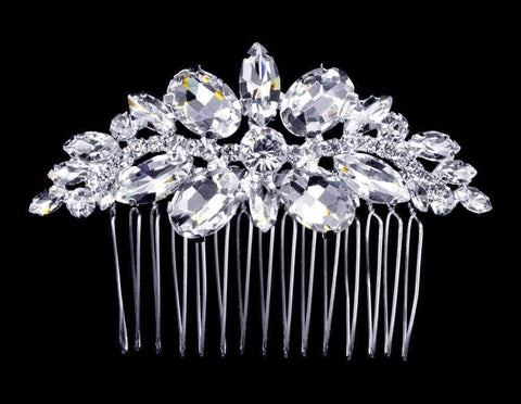 #16852 - Multi Fancy Stone Hair Comb Combs Rhinestone Jewelry Corporation