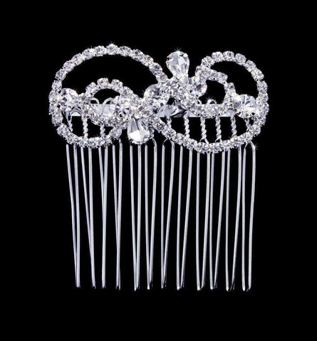 #16860 - Elegant Tidal Hair Comb Combs Rhinestone Jewelry Corporation