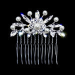 #17250 - Pearl Bouquet Hair Comb - 2.25" (W) x 2 3/8" (H) Combs Rhinestone Jewelry Corporation