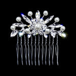 #17250 - Pearl Bouquet Hair Comb - 2.25" (W) x 2 3/8" (H) Combs Rhinestone Jewelry Corporation