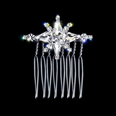 #17252 - North Star Hair Comb Combs Rhinestone Jewelry Corporation