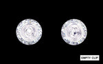#12535 11mm Rondel with Rivoli Button Earrings with NO center stone-clip