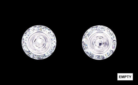 #12535 11mm Rondel with Rivoli Button Earrings without a center stone