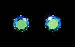 3.0 Carat CZ Emerald AB Stud Earrings (#17046-205ab)