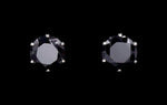 3.0 Carat CZ Jet Stud Earrings (#17046-280)