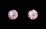 3.0 Carat CZ Light Rose Stud Earrings (#17046-223)