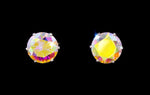 3.0 Carat CZ Silk AB Stud Earrings (#17046-391ab) Earrings - Button Rhinestone Jewelry Corporation