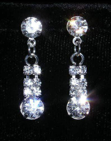 #14129 - Wrecking Ball Earring Earrings - Dangle Rhinestone Jewelry Corporation