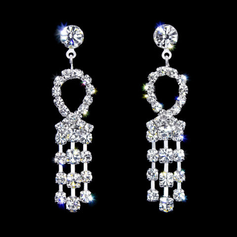 #14136 - Twisted Dangle Earrings Earrings - Dangle Rhinestone Jewelry Corporation