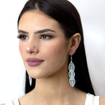 #15318 - Triple Layered Drop Leaf Fish Hook Earrings Earrings - Dangle Rhinestone Jewelry Corporation