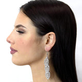 #15318 - Triple Layered Drop Leaf Fish Hook Earrings Earrings - Dangle Rhinestone Jewelry Corporation
