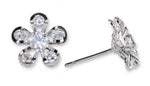 Earrings - Dangle #16418 - Albert Wess Daisy Flower CZ Earrings