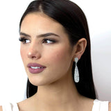 #16482 - Rounded Rhinestone Pear Drop Earring - 2.5" (Limited Supply) Earrings - Dangle Rhinestone Jewelry Corporation