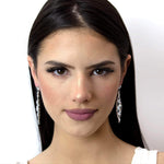 #16680 - Rivoli Burst Drop Drop Earrings