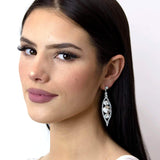 #16680 - Rivoli Burst Drop Drop Earrings Earrings - Dangle Rhinestone Jewelry Corporation