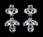 #16691 - Rhinestone Raindrop Crystal Earrings