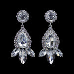 #16699 - Rhinestone Raindrop Earrings