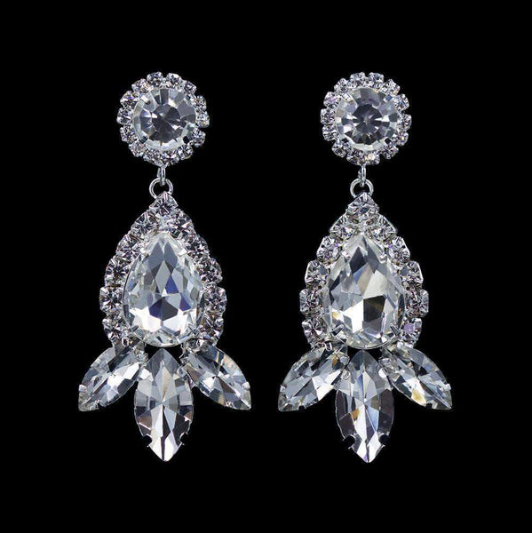 16699 - Rhinestone Raindrop Earrings (Limited Supply)