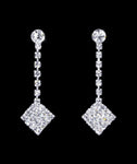 Earrings - Dangle #16884 - Simple Diamond Drop Earrings - 1.25"