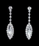 #16885 - Navette Drop Earrings - 1.75" Earrings - Dangle Rhinestone Jewelry Corporation