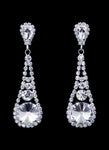 Earrings - Dangle #16912 - Graduated Crystal Dangle Earrings - 2.5"