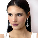 Earrings - Dangle #16912 - Graduated Crystal Dangle Earrings - 2.5"