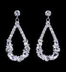 #16914 - Pear Wreath Dangle Earrings - 2.75" Earrings - Dangle Rhinestone Jewelry Corporation