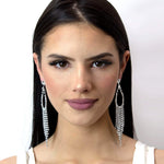 #16916 - Pear Fringe Earrings - 5"