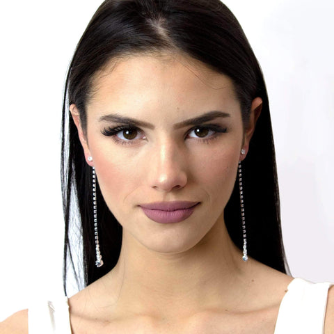 #16929 - Elegant Drop Front Back Earrings (Limited Supply) Earrings - Dangle Rhinestone Jewelry Corporation