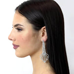 #17024 - Seashell Dangle Earrings - 3.25" (Limited Supply) Earrings - Dangle Rhinestone Jewelry Corporation