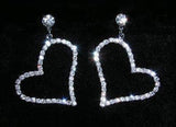 #15069 - Sweetheart Drop Earrings Earrings - Hoop Rhinestone Jewelry Corporation