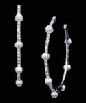 #16926 - Spotted Pearl Hoop Earring - 2.25"