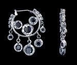 #16933 - Crystal Drops Hoop Earrings (Limited Supply)